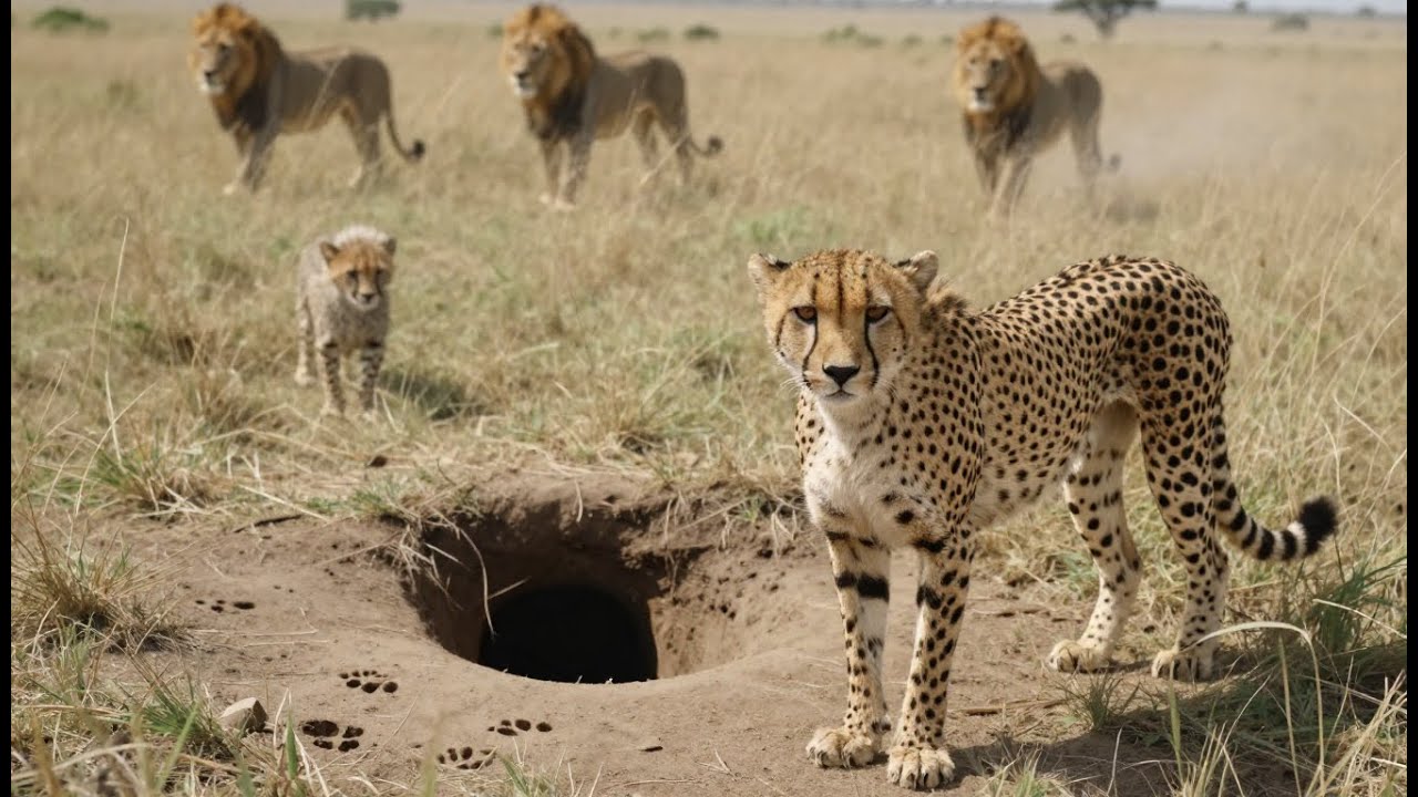 A Cheetah Mother’s Desperate Search After Hiding Her Cub From Lions