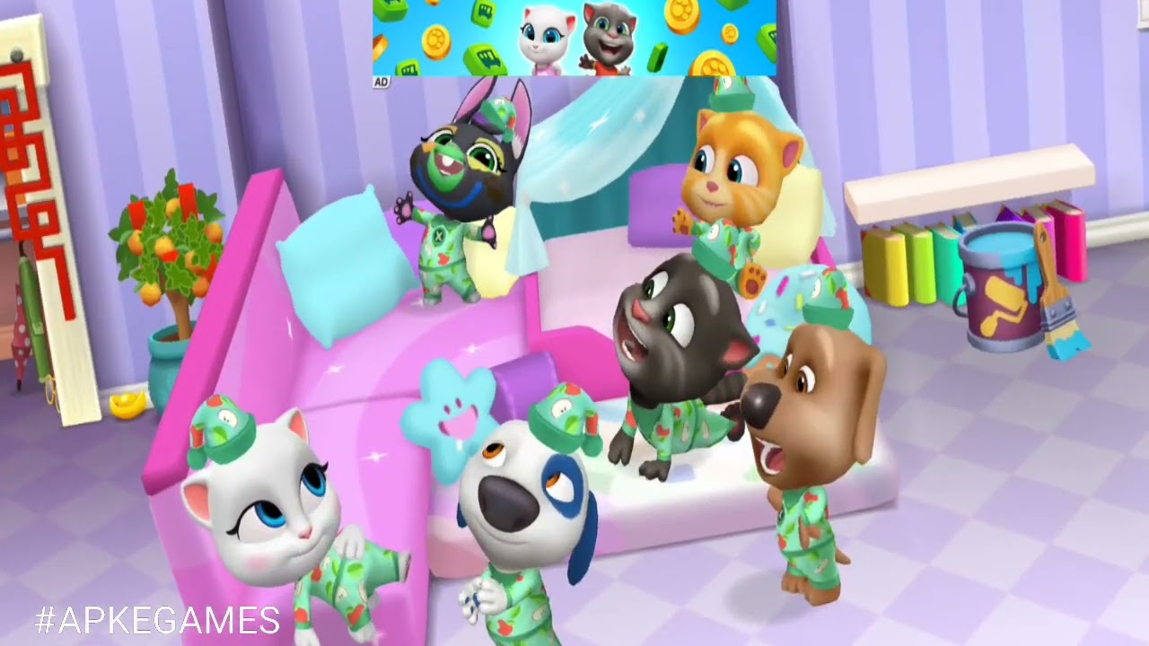 My Talking Tom Friends Pajama Party Gameplay Android ios 