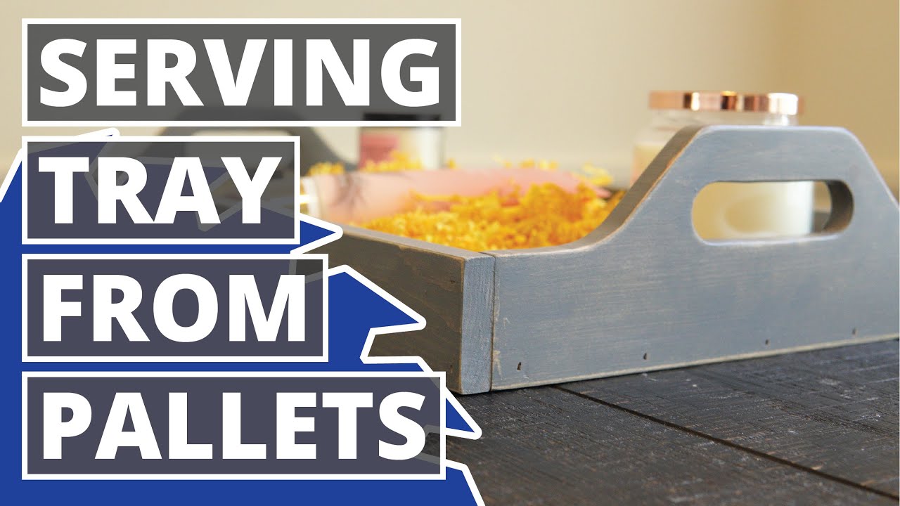 DIY Serving Tray Made From Pallet Wood