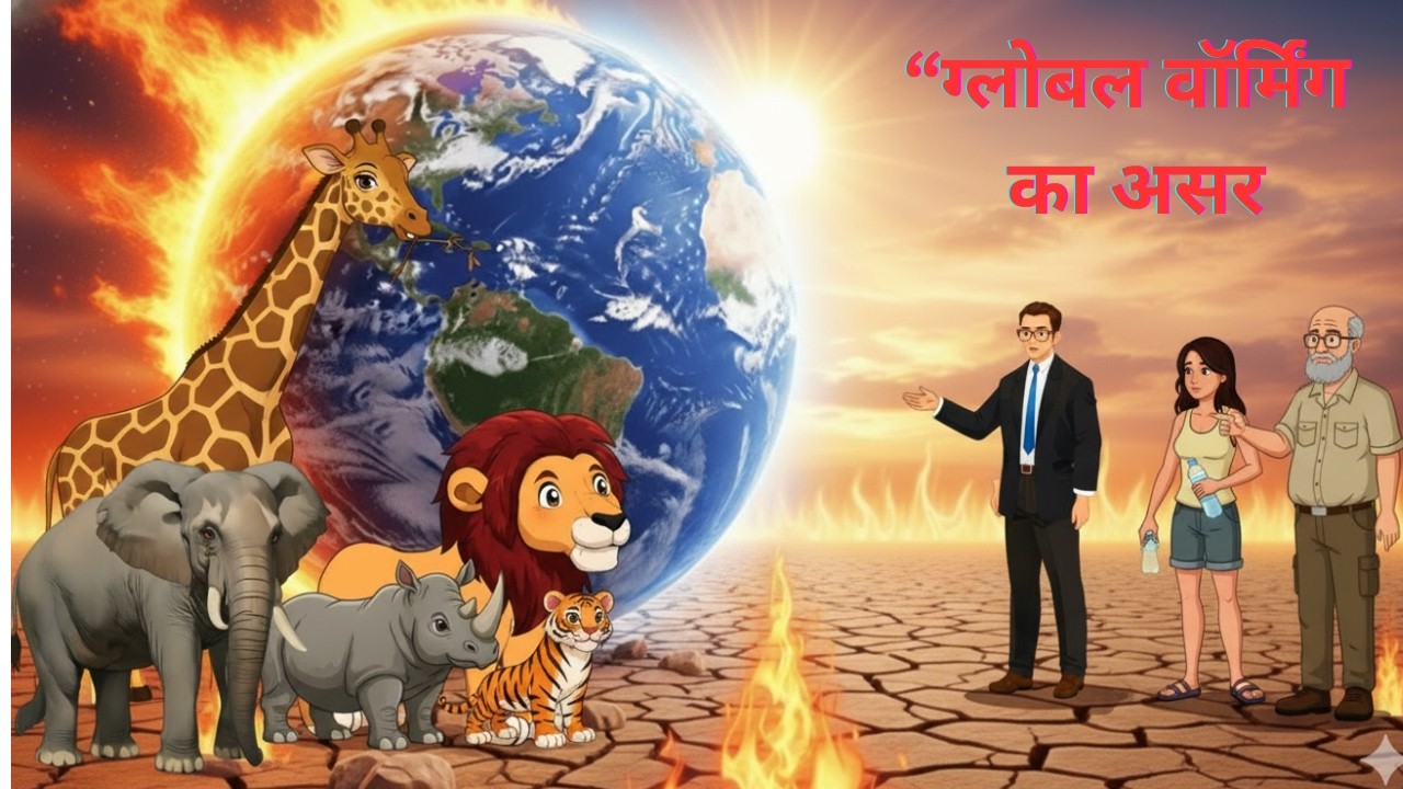 Global Warming का ख़तरा | मानव सभ्यता खतरे में | Hindi Cartoon Story | Moral Animated Kahani