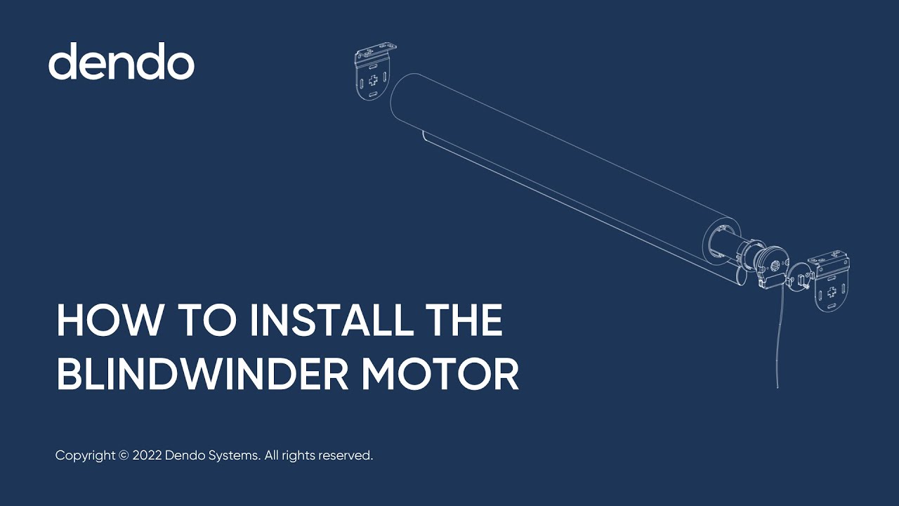 How to install the BlindWinder motor - Dendo Systems