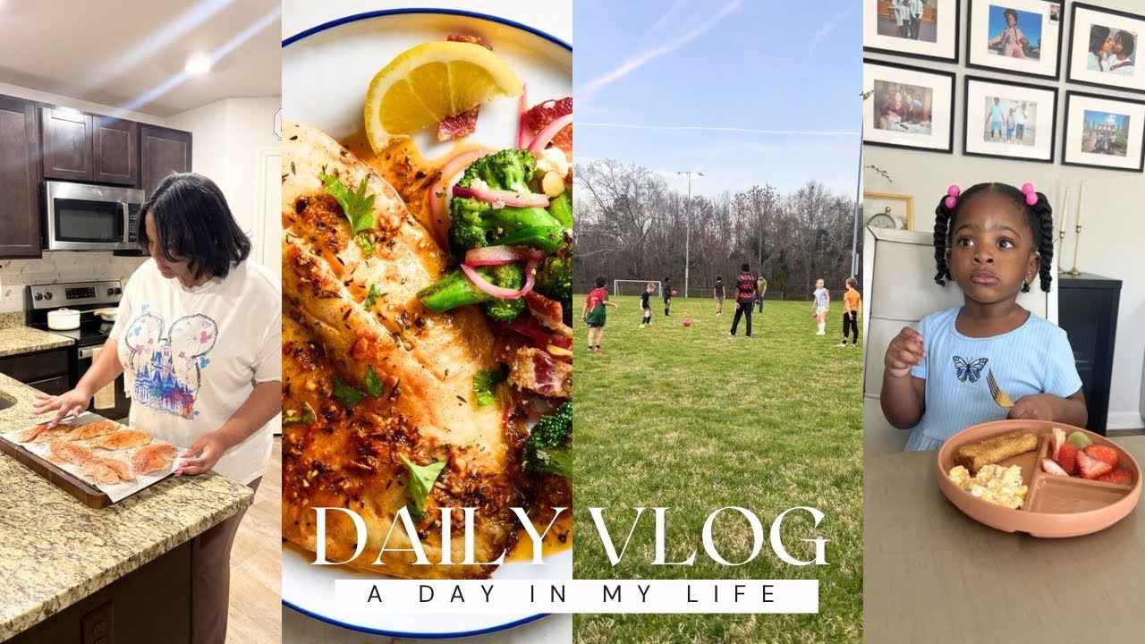 DAY IN THE LIFE:SAPPHIRE HAIR WASH DAY|LAUNDRY+SOCCER DROP OFF|COOK DINNER WITH ME|BOYS CHIT CHAT