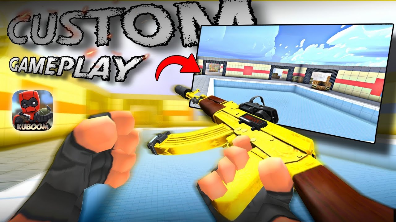 CUSTOM GAMEPLAY IN POOL AGAINST PRO PLAYERS 🔥🥷 | KUBOOM 3D #ky6ym 