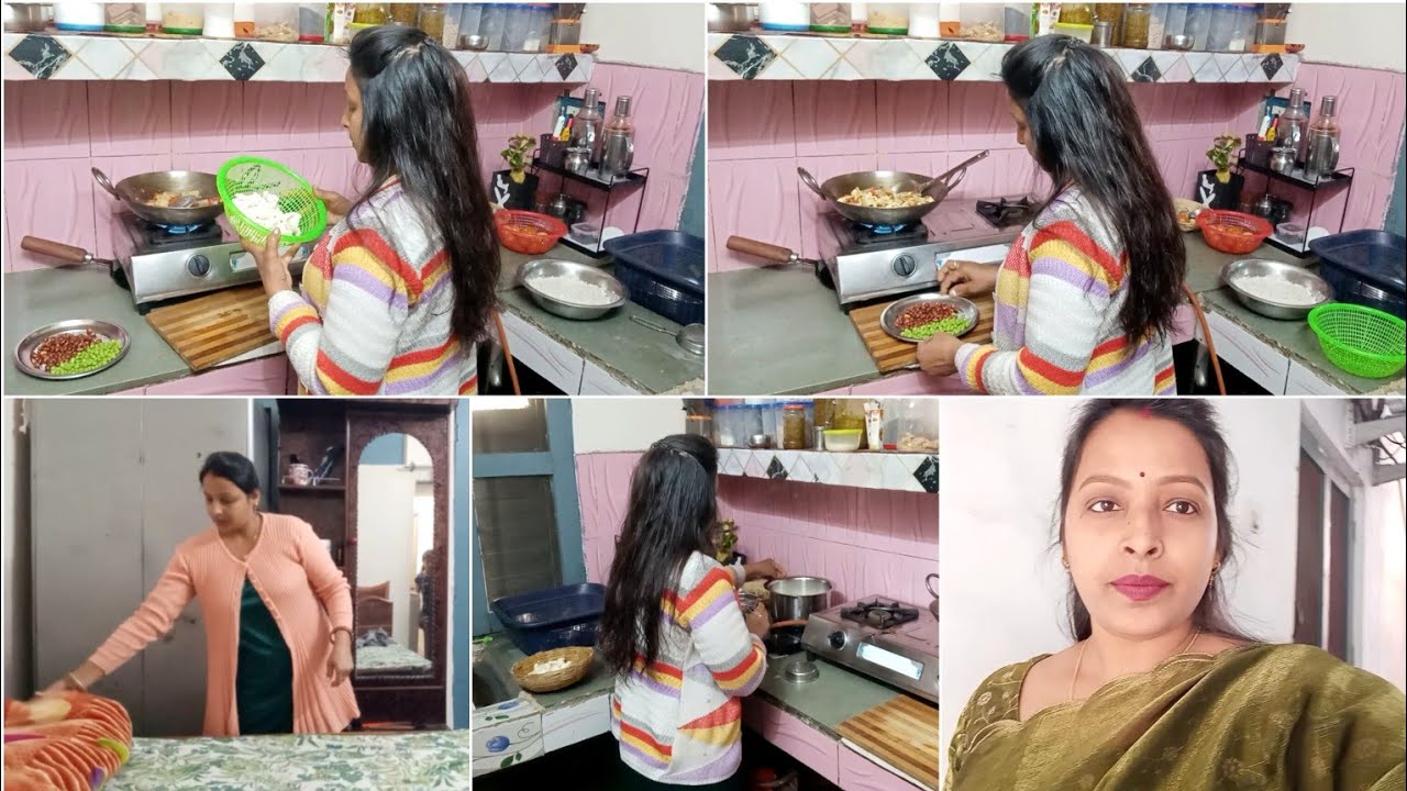 सुबह जल्दी में निपटाए घर के सारे काम💁झाडू, पोंछा, चाय, नाश्ता और तैयारी!