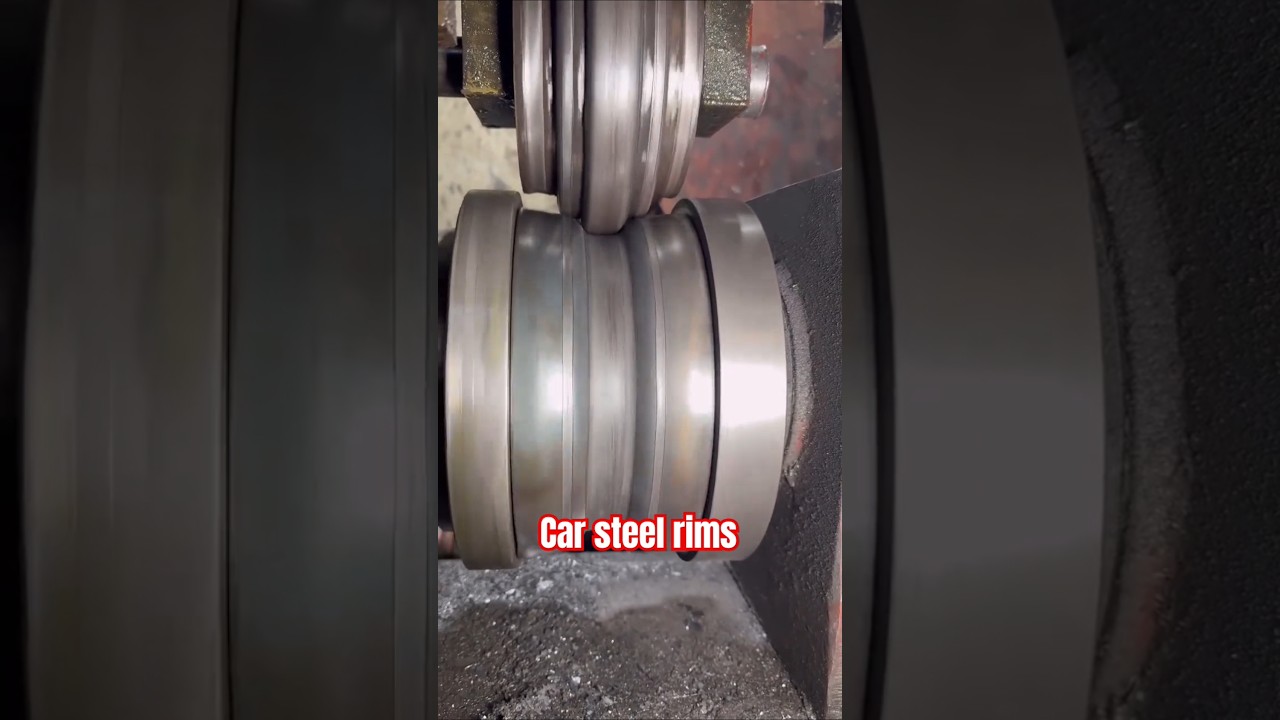 How the car's steel rims are made here is full process of manufacturing #automobile #manufacturing