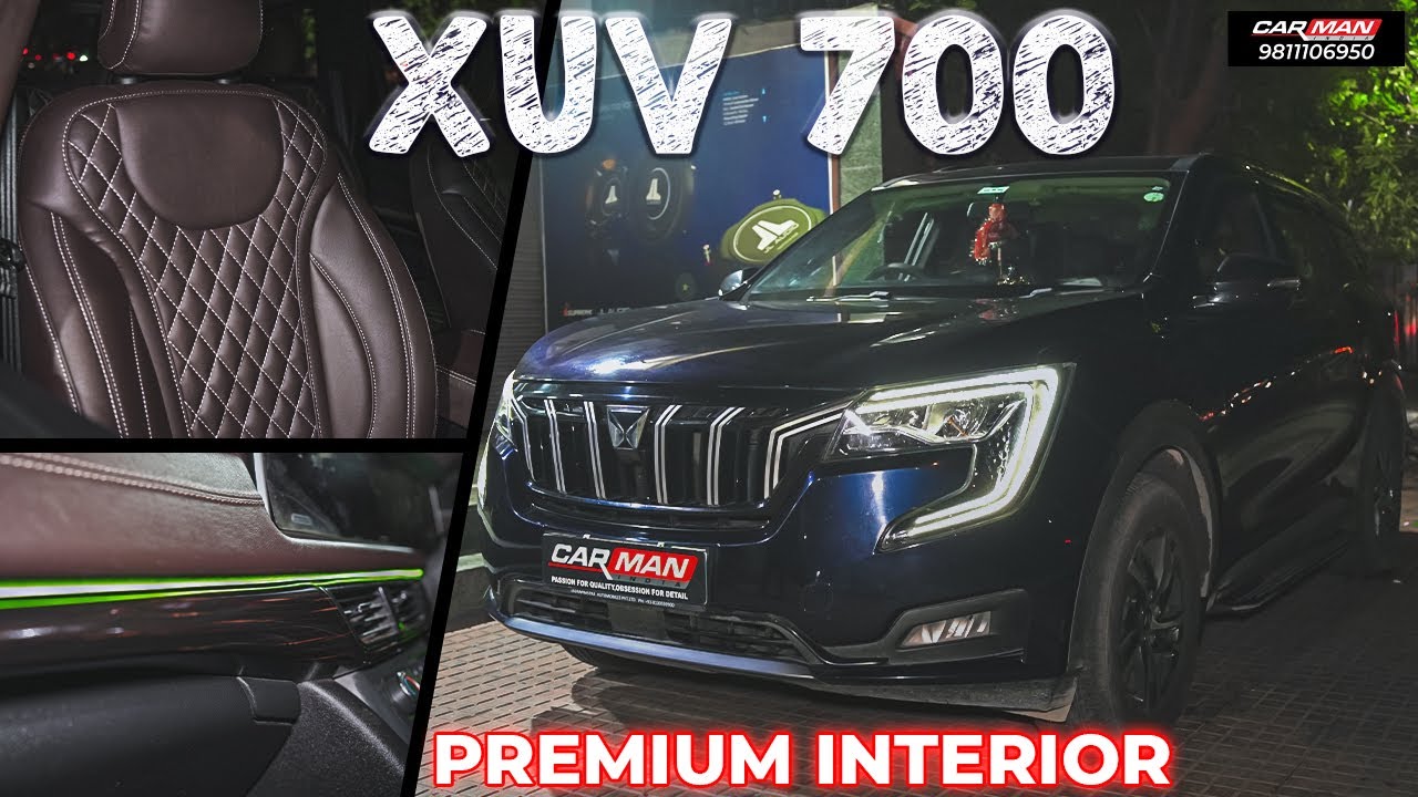 XUV700 Interior MODIFIED with LUXURY Coffee Interior Upholstery 🔥 Ambient LIGHTS ✨| CAR MAN INDIA