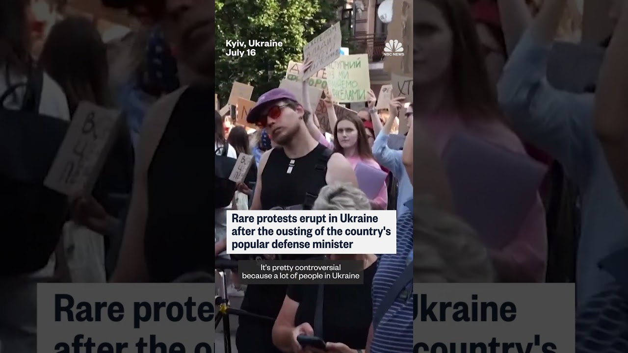 Protests erupt in Ukraine over defense minister ousting