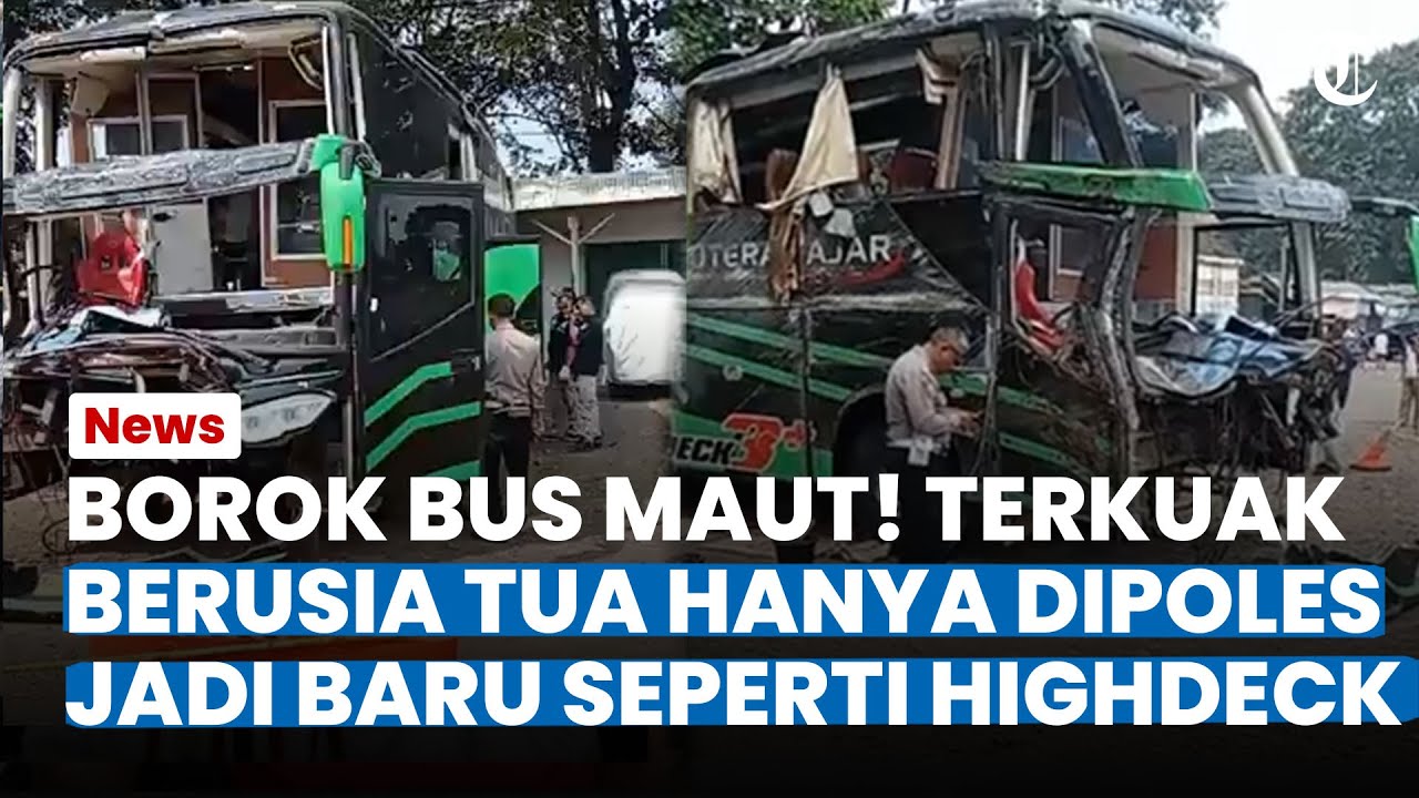 BOROK BUS MAUT! Bawa Siswa SMK Lingga Kencana Ternyata Sudah Tua Tapi Dipoles Jadi Baru dan Highdeck