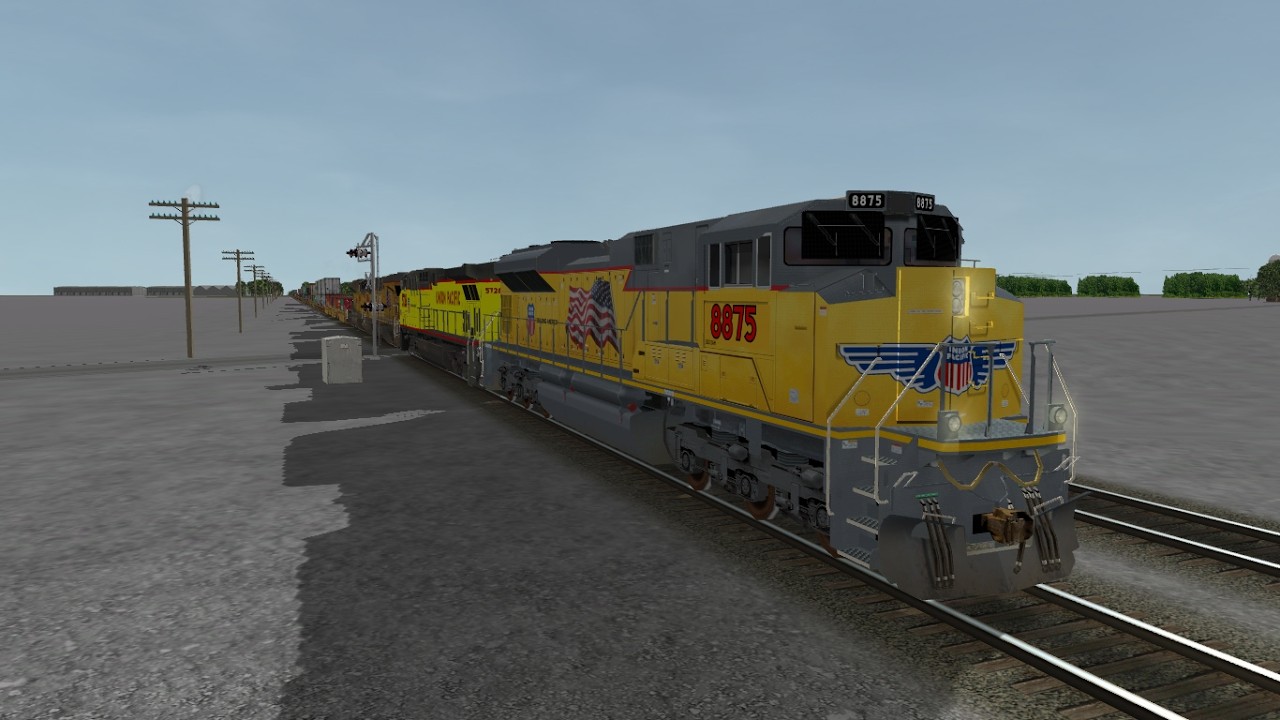 ORTS: High Speed UP SD70AH #8875 WB IG4TA-04 At Clinton, IA