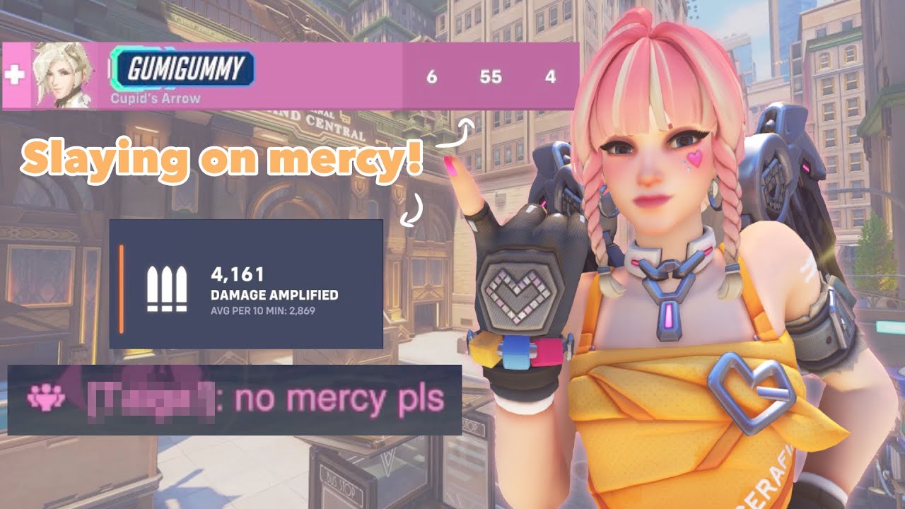 -[🩷]- Slaying on mercy while my team asks me to swap ~( overwatch 2 mercy gameplay)~