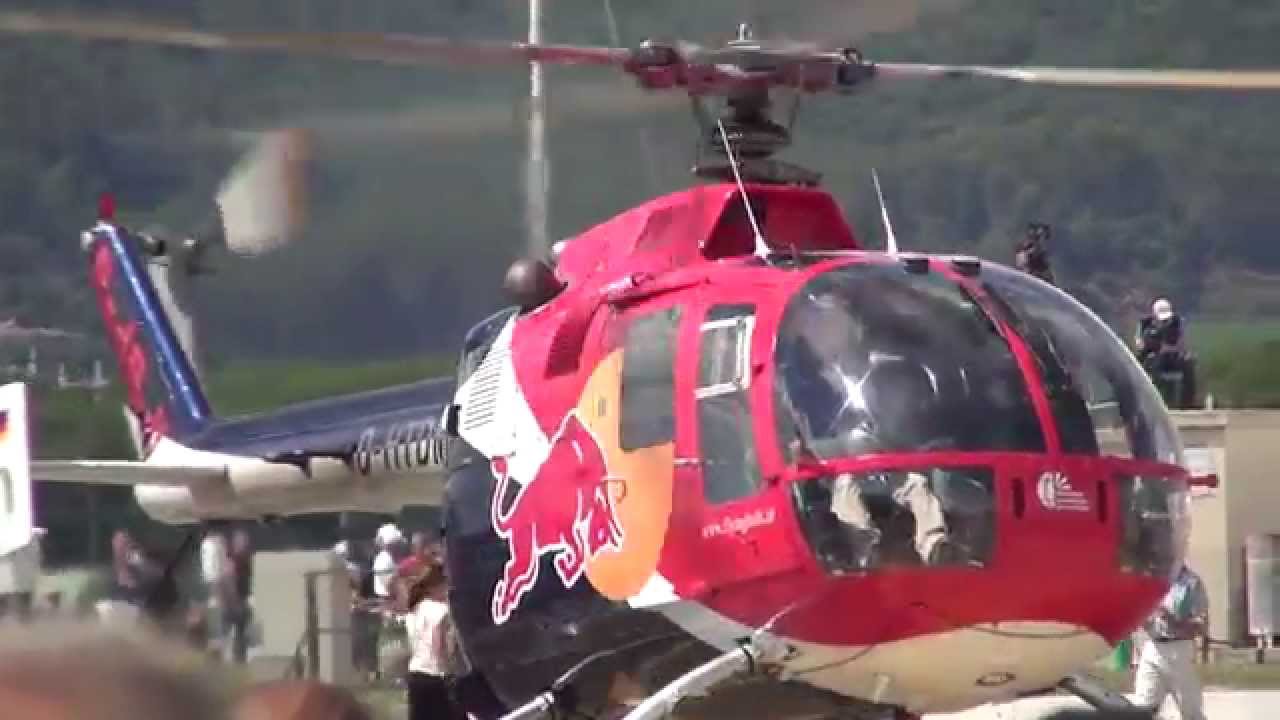 Red Bull BO105 - Breathtaking demo at French Army Air Corps' 60th anniversary