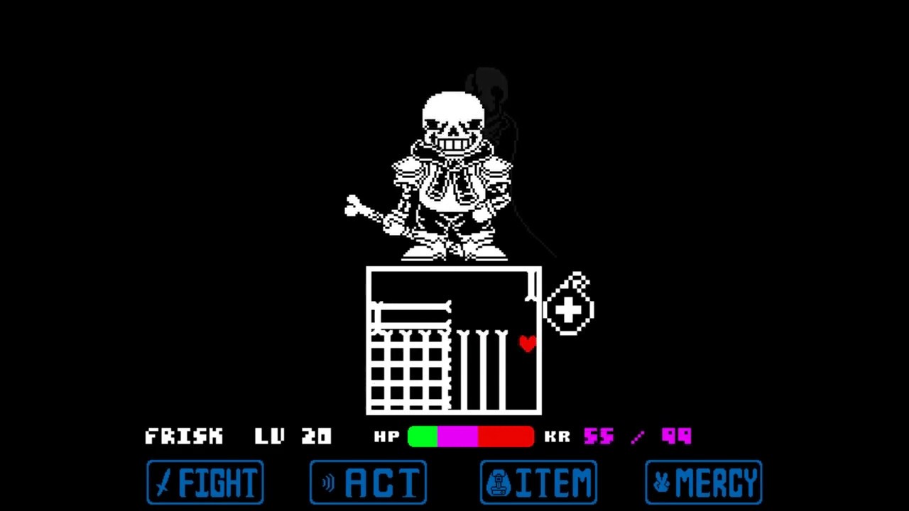 [unitale,CYF] underswap REVENGE The Unknown Ending Sans battle! [undertale fangame]