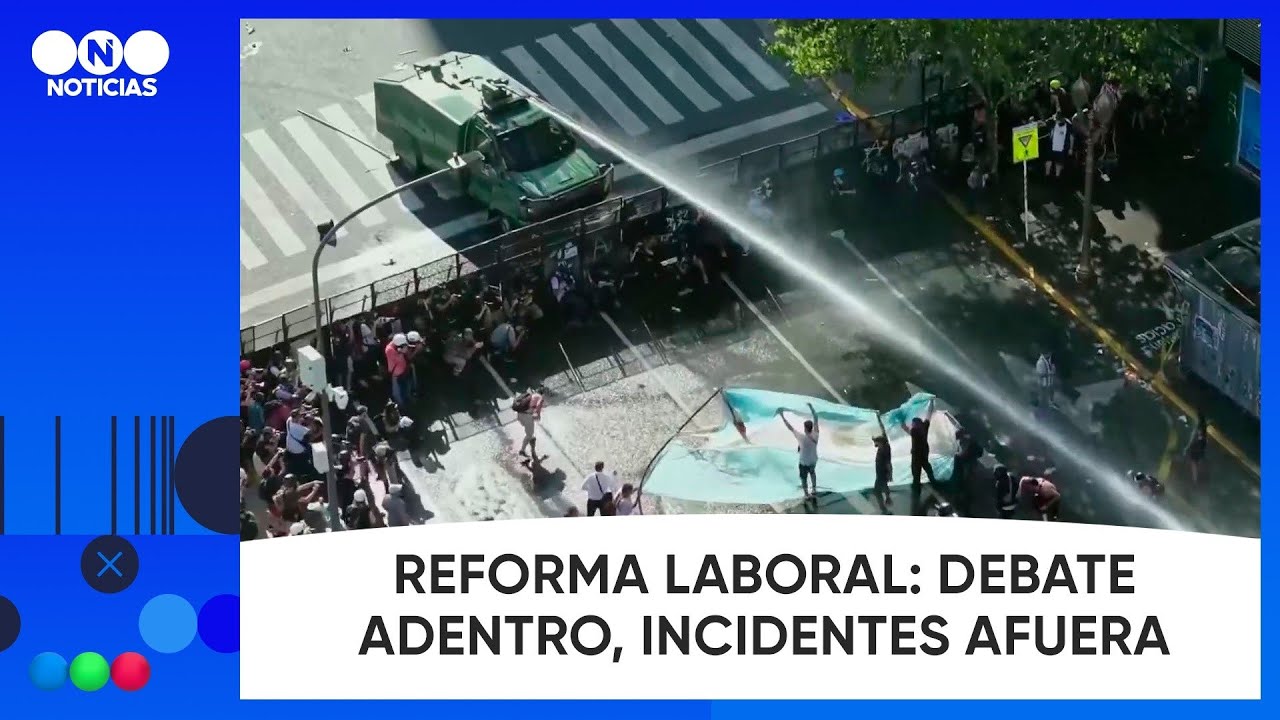 REFORMA LABORAL en el Congreso: DEBATE adentro, INCIDENTES afuera #TelefeNoticias