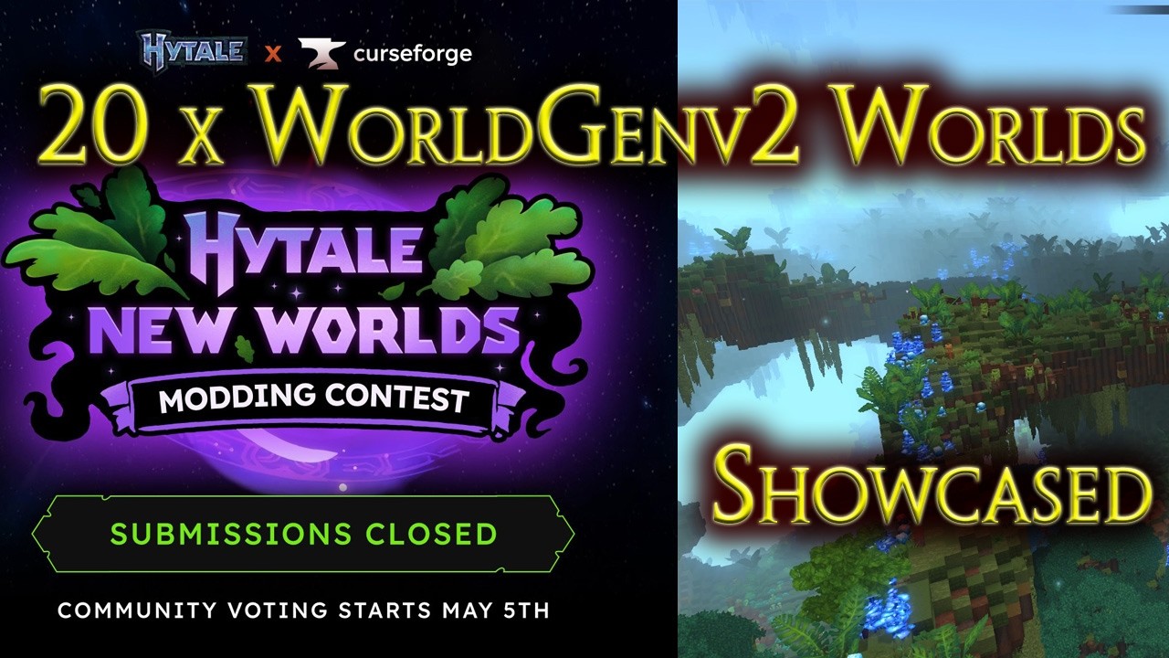 HYTALE | 20 x WorldGen V2 World Contest Entries Showcase | Hytale New Worlds Modding Contest