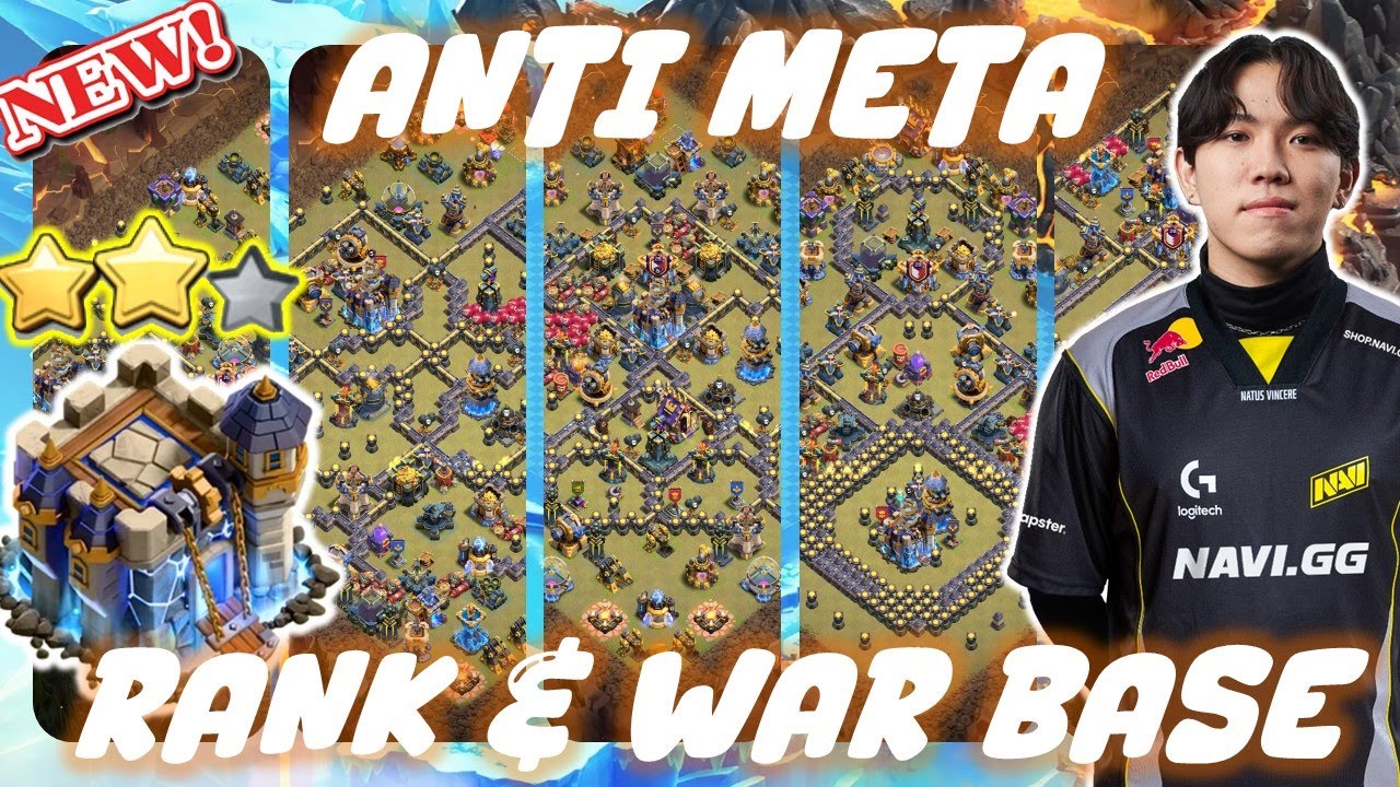 BEST ANTI META TH18 WAR CWL LEGEND BASE WITH LINK | ANTI DRAGON METEOR GOLEM | CLASH OF CLANS LAYOUT