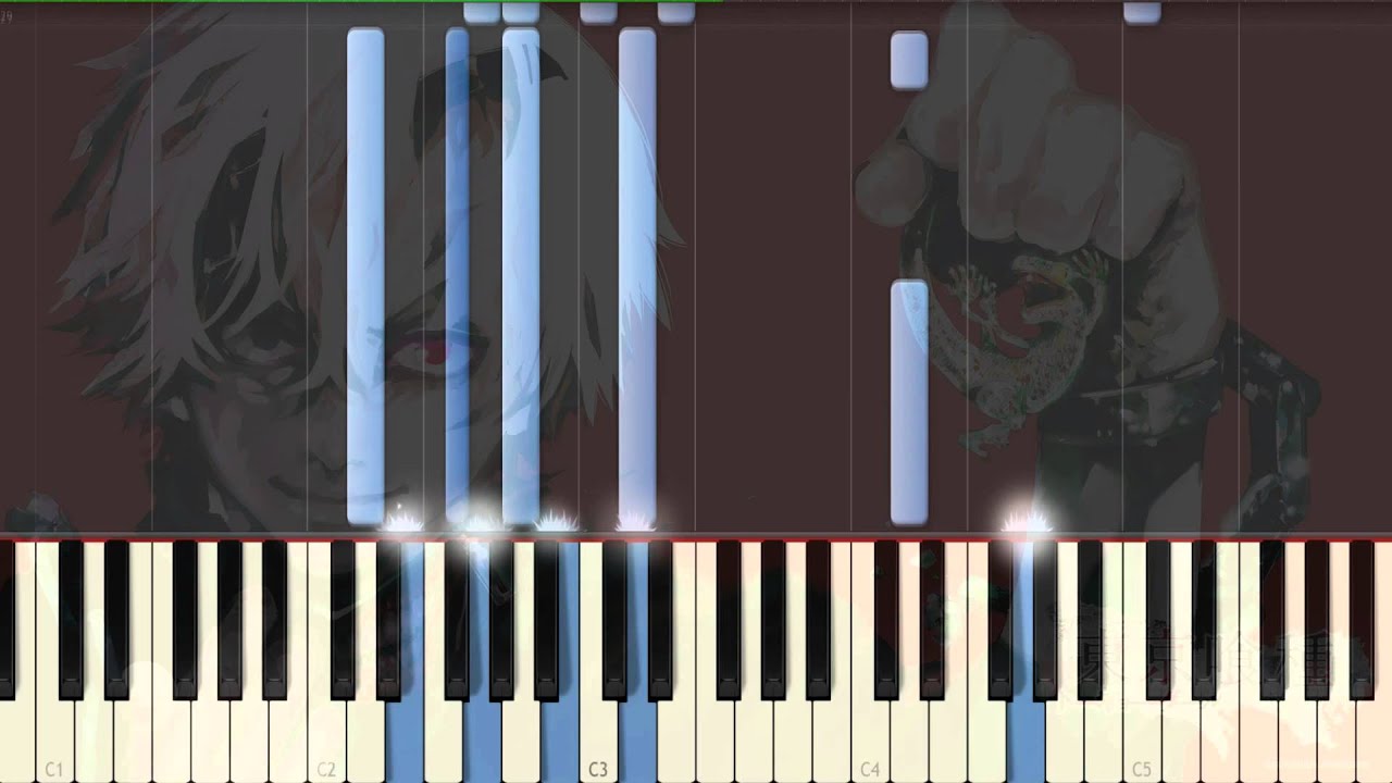 [Tokyo Ghoul 2] OP Munou Piano Synthesia Tutorial