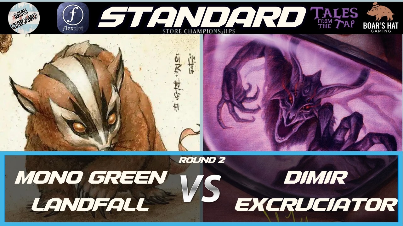 Моно-зеленая Landfall против Dimir Excruciator [MTG Standard Store Champions, 2-й раунд]