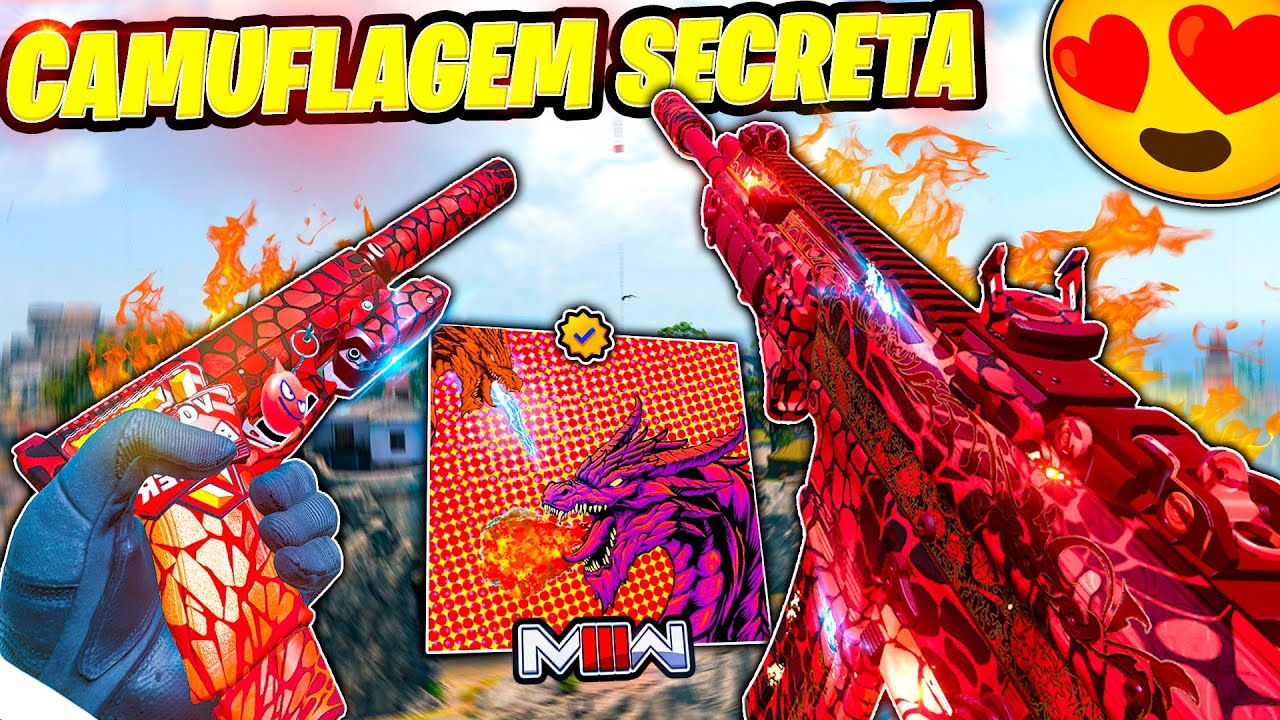 PEGUEI A CAMUFLAGEM 🔥DRAGÃO🔥 DO MW3 E ELA É... (💀💀💀)