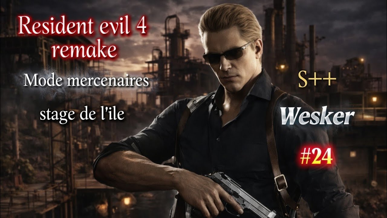 Resident Evil 4 remake /mode mercenaire #24 wesker en 7 minutes 😎