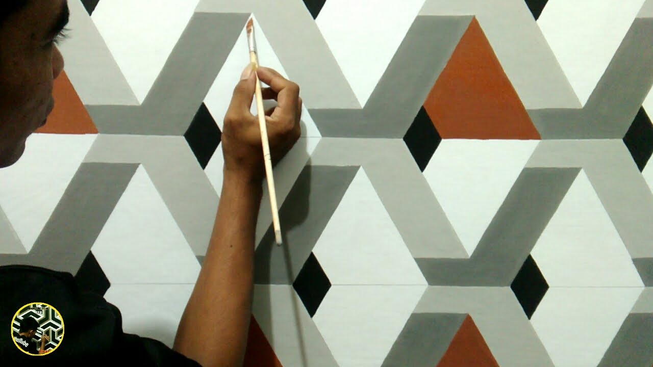 # 107 3D WALL PAINTING || 3D WALL DECORATION || CAT DINDING KREATIF 3D || 3D WALL PAINTING DESIGN