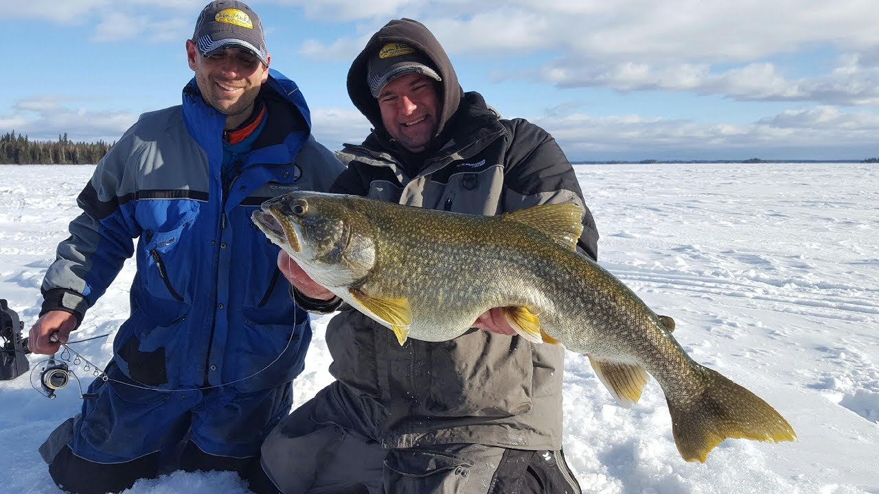 Ice Fishing LAKE TROUT - Extreme Conditions Manitoba - Jason Mitchell Outdoors