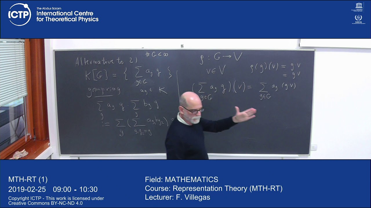 Representation Theory (MTH-RT) Lecture 1