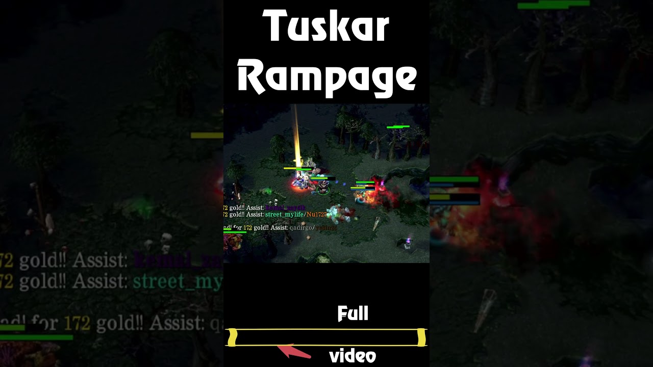 TUSKAR RAMPAGE WoDotA - Episode 73 | Top 10 | Rampage | Epic Moments | 2025  #warcraft #dota