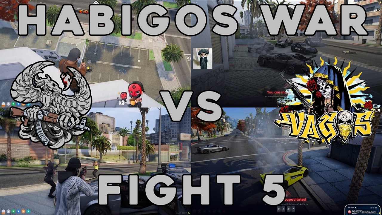 «ВОЙНА ХАБИГОСОВ» Вагос Тэй был полностью разгромлен Рейброном! Бой №5 Multipov | NoPixel 4.0 GTARP
