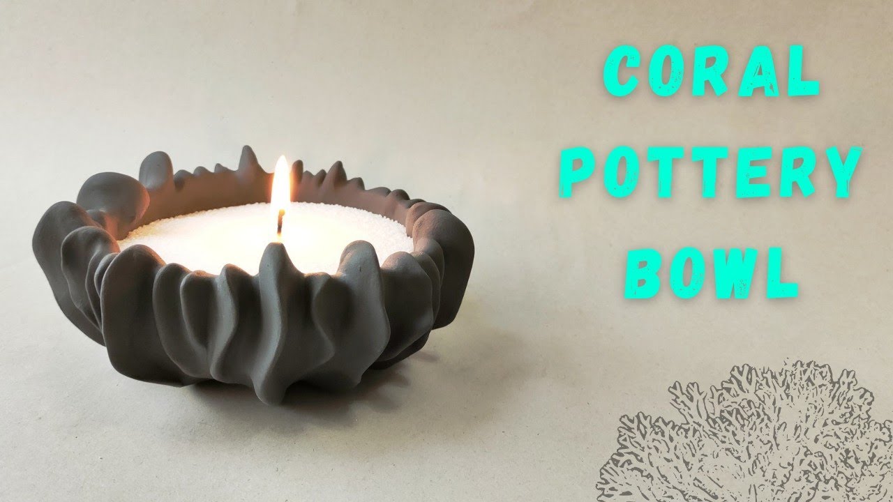 Handmade Pottery: Coral-Themed Creation