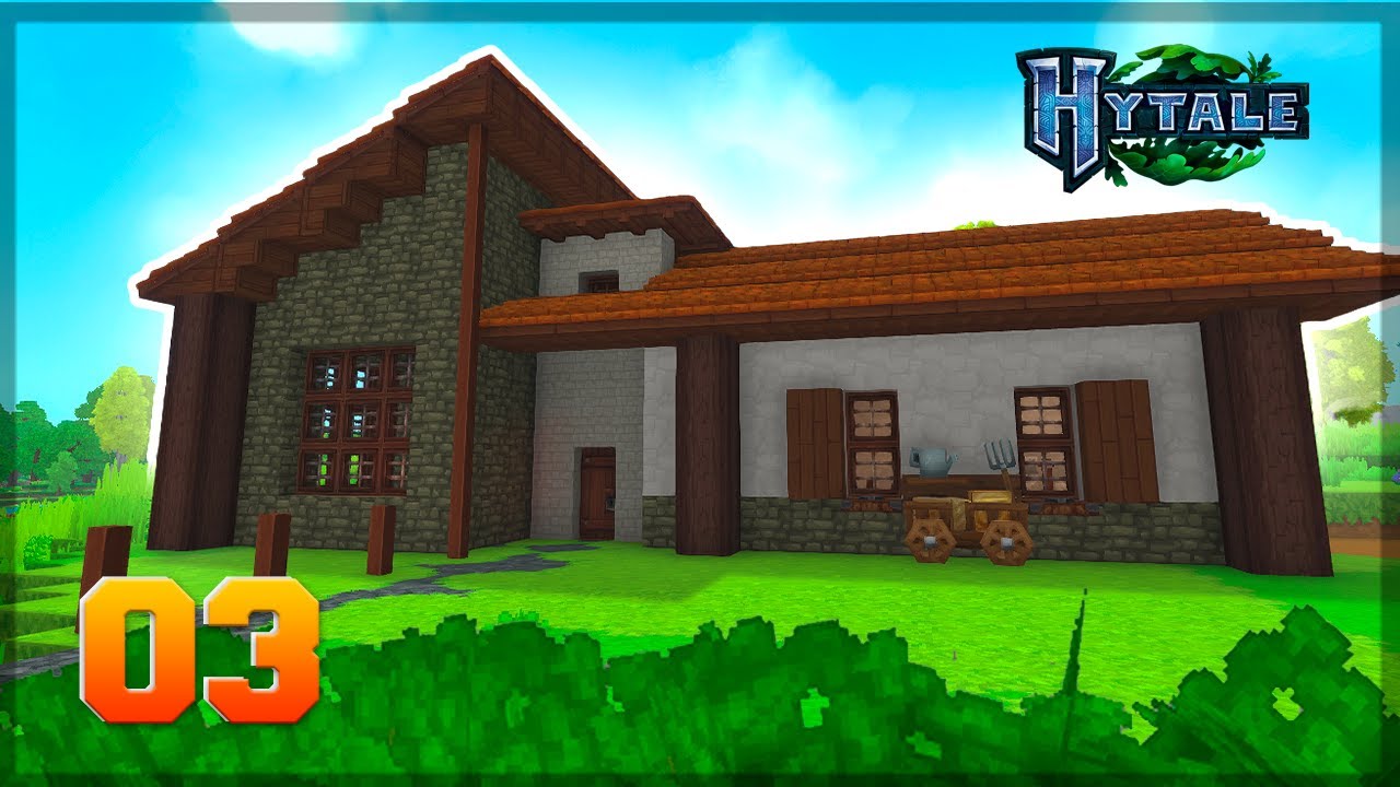 CONSTRUINDO NOSSA PRIMEIRA CASA - #3 - HYTALE #hytale  #hytalegame