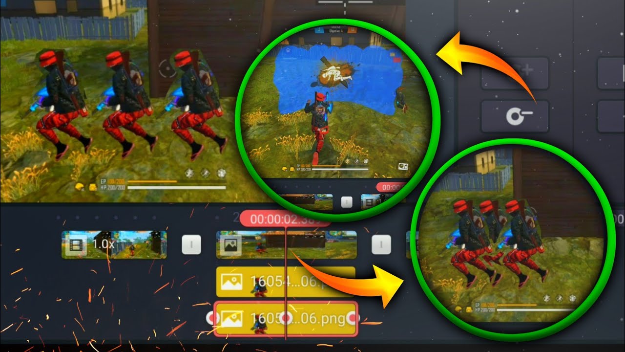 como fazer efeito clone free fire / edit freefire ruok