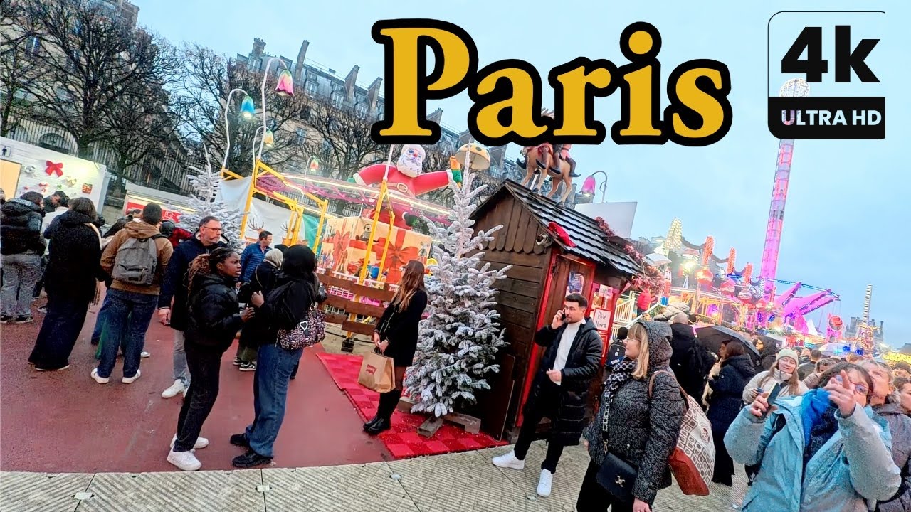 Paris, France 🇫🇷 - Paris Christmas Walking Tour 2025 🎄Paris 4k walk