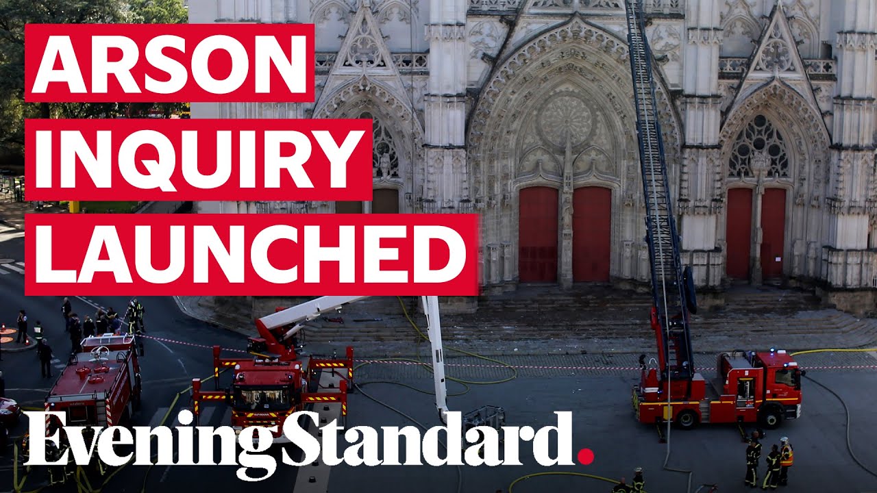 France Nantes cathedral fire: Arson inquiry launched as 100 French firefighters battle blaze