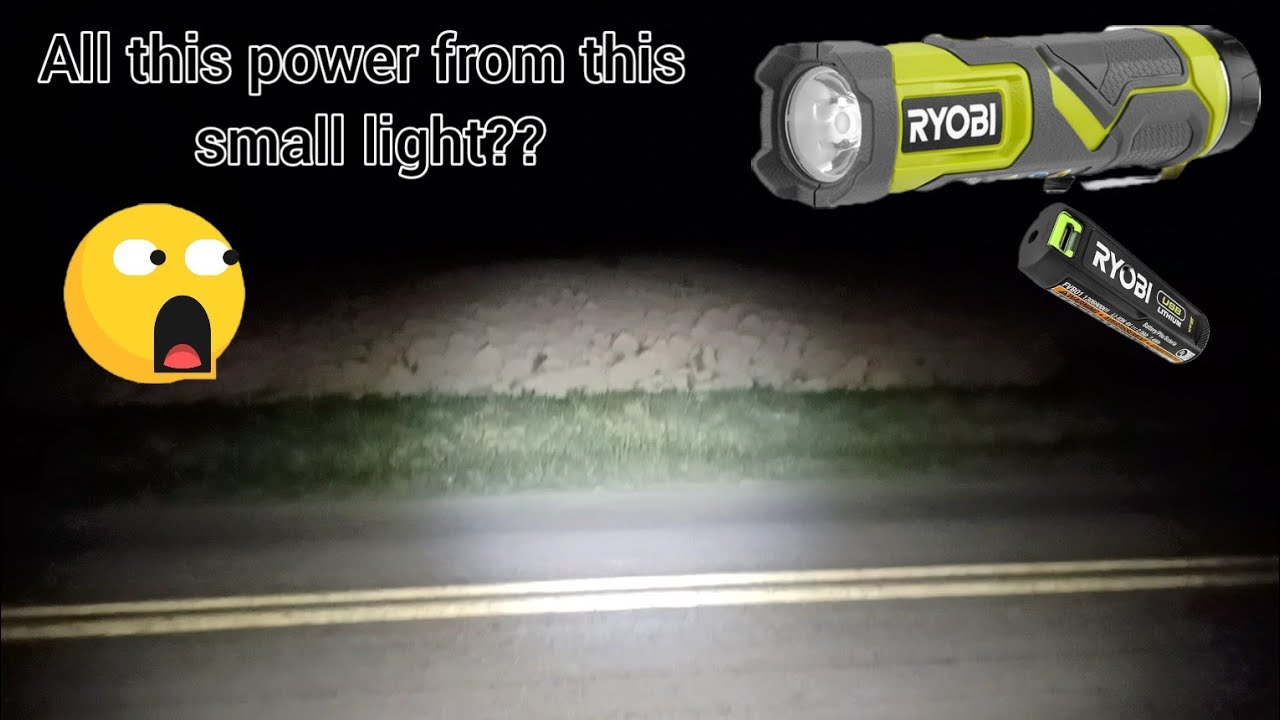 Trying Out The Ryobi 4 Volt Flashlight FVL51 You Have To See It To Believe It!!😱#ryobi#flashlight