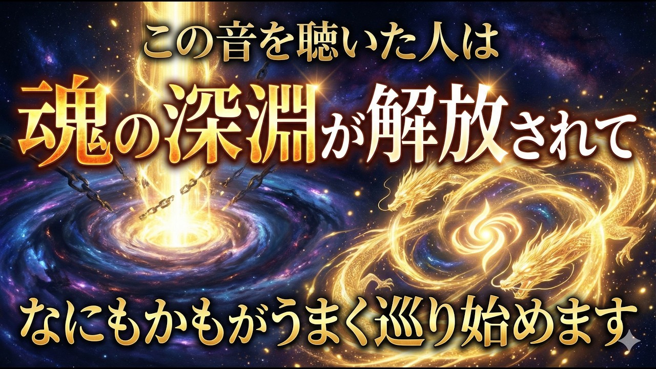 この音を聴いた人がは魂の深淵が解放されてなにもかもがうまく巡り始めます