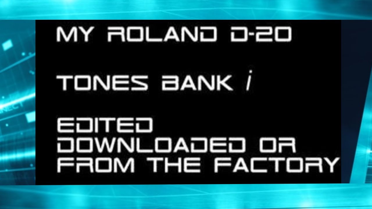 *DEMO - Roland D-20 Internal tones
