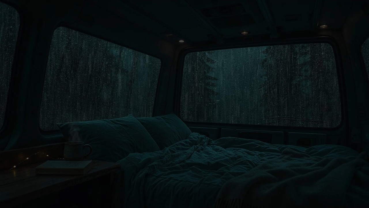 3 Hours ⚡ Heavy Rain on the Car Roof | Instantly Fall Asleep with Rain Sounds