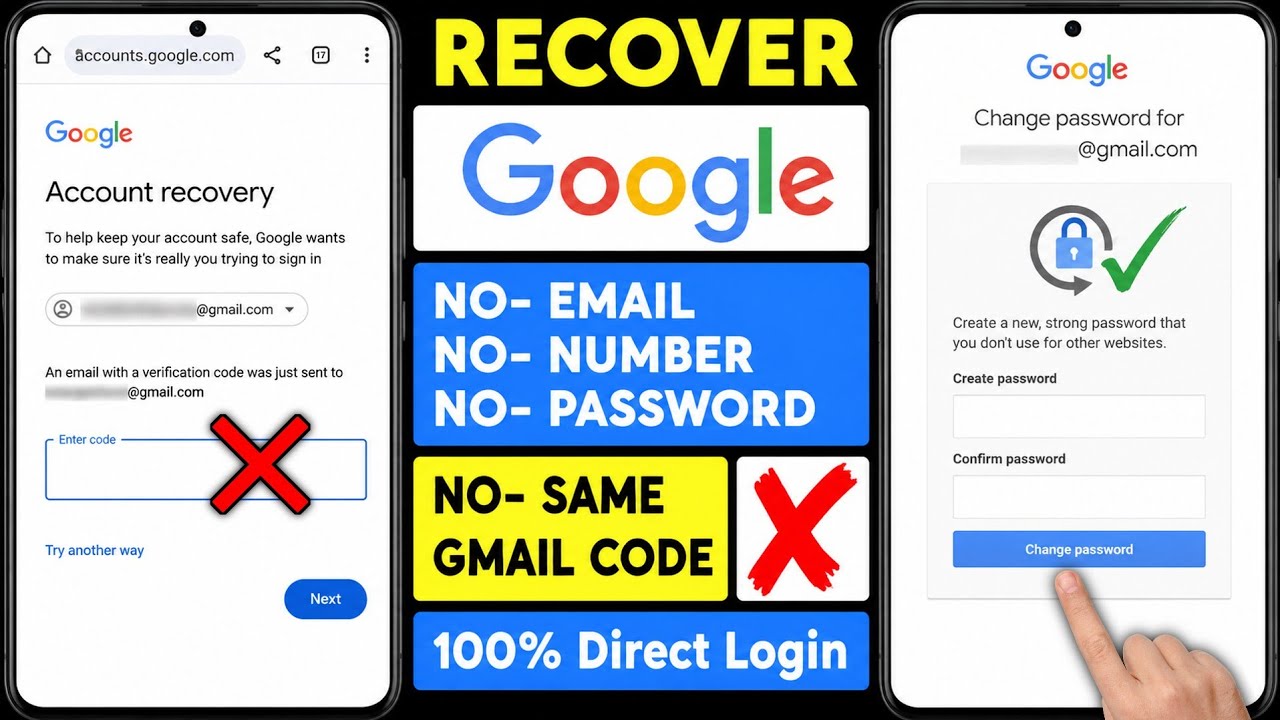 Восстановление аккаунта Gmail 2026 | Восстановление аккаунта Google без кода подтверждения на тот...