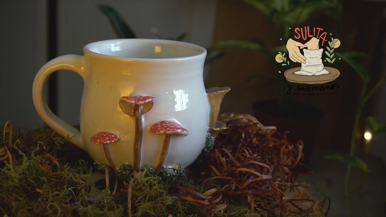 DESDE CERO: Tazón Fungi. Cómo  hago una taza de cerámica /ASMR edition/