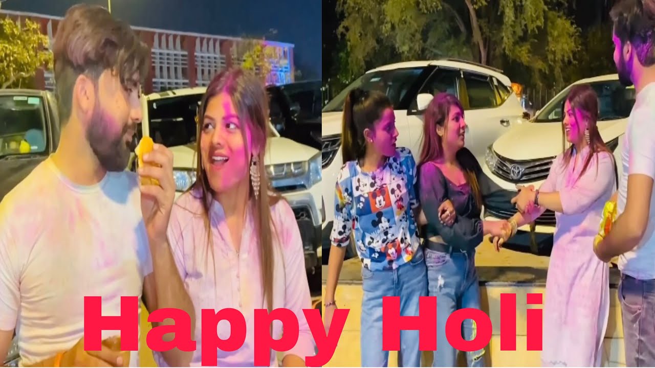 Sana somesh Kai sath banai holi sabhi ko happy holi @SomeshBrijwasi @crazysanakhan crazy Raveena v