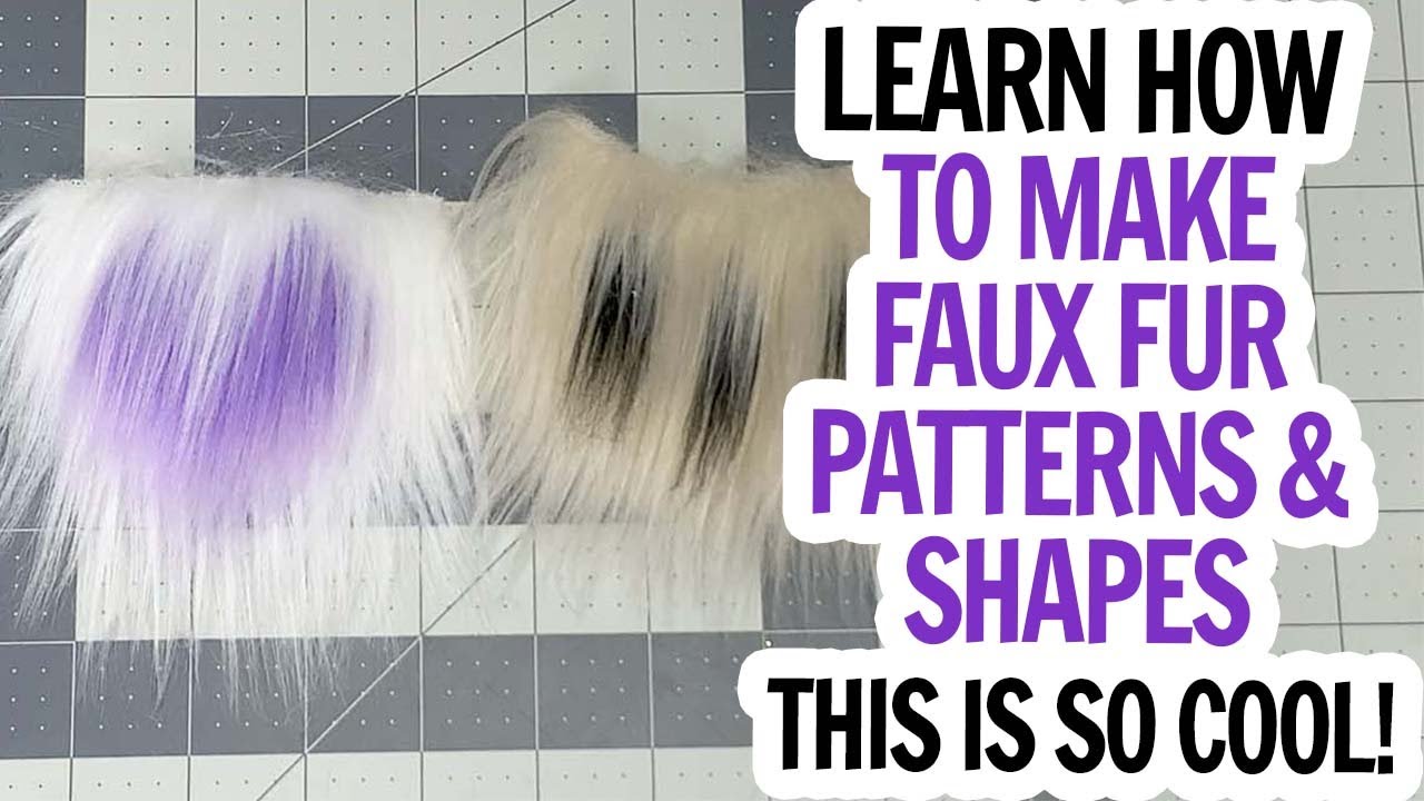 How to Make Patterns in Faux Fur Using Only Hot Glue - You Can Make Shapes in Fur - Share This!