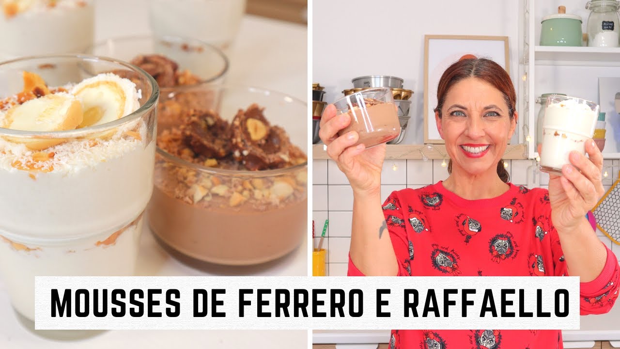 Duas mousses de Natal: Ferrero Rocher e Raffaello