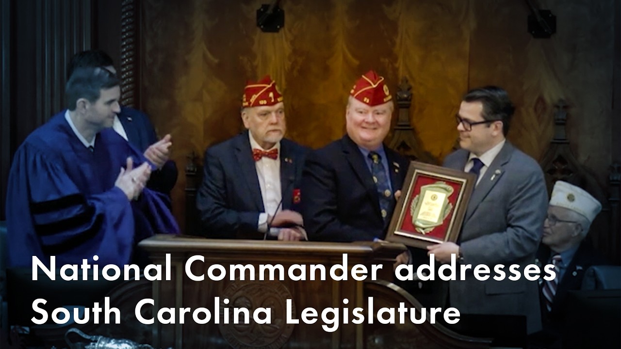 American Legion National Commander Dan K. Wiley addresses South Carolina legislature