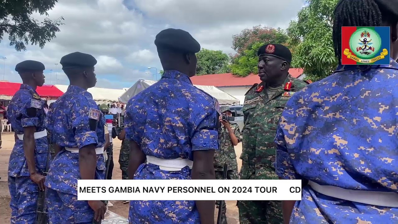 THE CHIEF OF DEFENCE STAFF RECEIVES A SPLENDID QUARTER FROM THE GAMBIA NAVY #cdstour2024