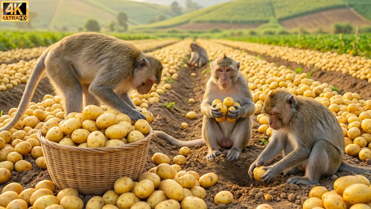 Monkeys Growing Potatoes After 90 Days – What Happened? | In Real Life