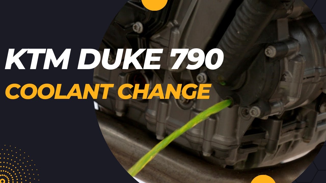Duke 790 coolant change detailed video