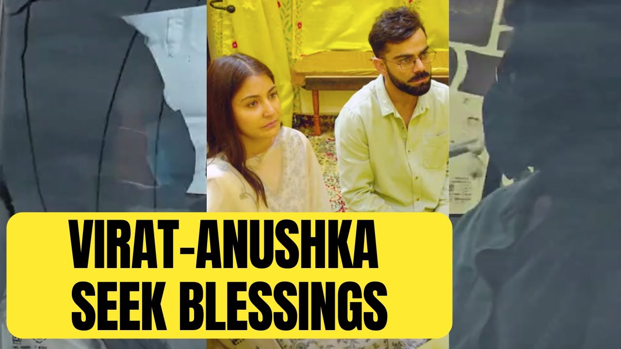 Post retirement Virat Kohli and Anushka Sharma take blessings of Premanand Maharaj