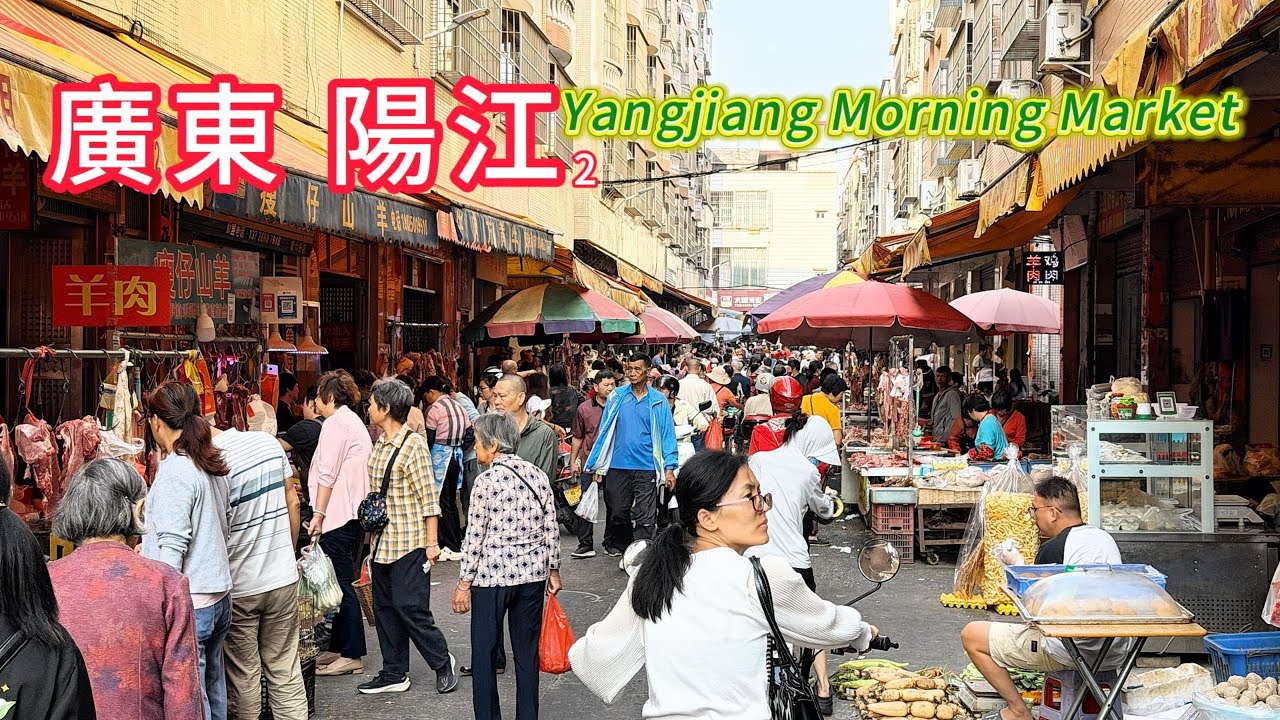 廣東陽江早市！沿海傳統美食的魅力，葉貼，眉豆鹹水角，蘿蔔蝦米餃，全都一元一個。刺莧根祛大腸濕熱湯？海鮮乾貨琳瑯滿目，傳統禮餅，正宗陽江白切雞湯粉！