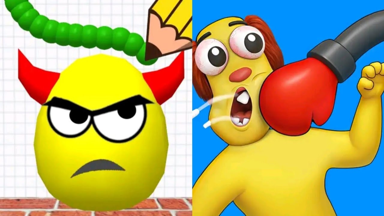 Draw To Smash VS Annoying Uncle Punch Game Satisfying ASMR GamePlay (Android,ios) (New Update)