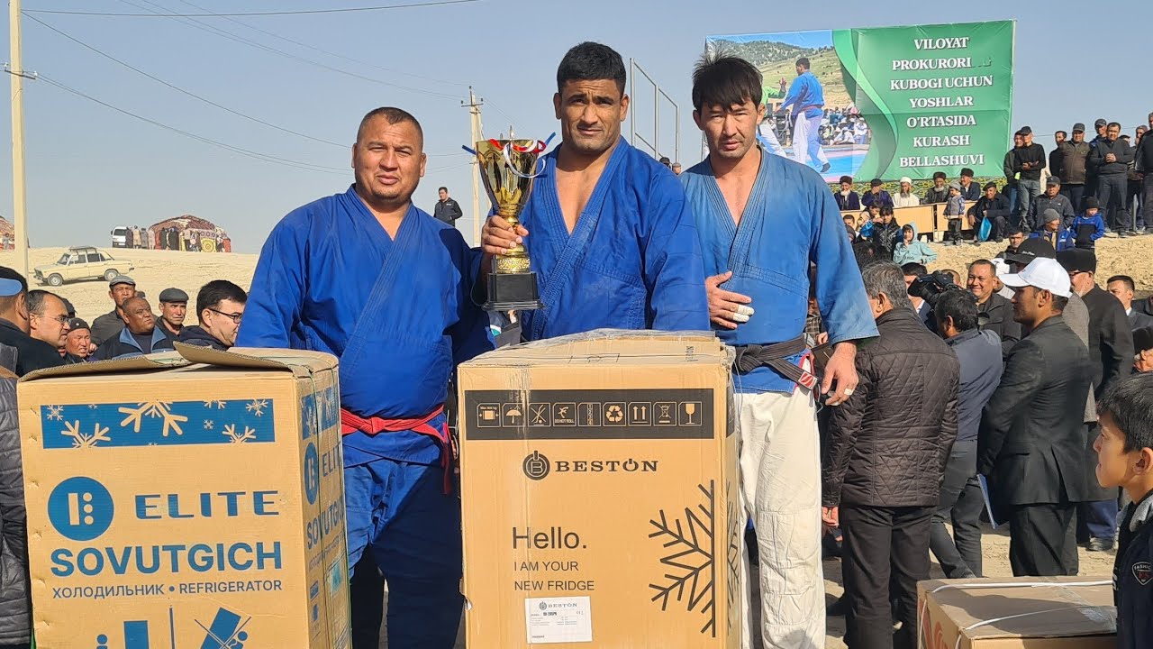 QASHQADARYO VILOYATI DEHQONOBOD TUMANI TOG'AY TEMIR ELIDA KATTA KURASH 06.12.2023 YIL